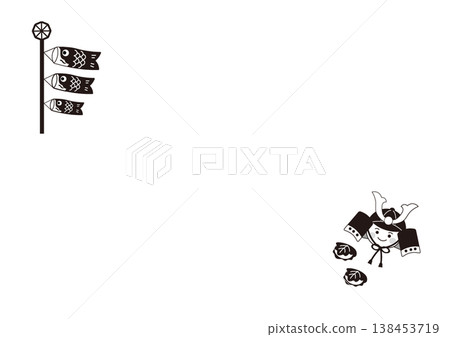 Children's Day monochrome background illustration banner Children's Day material Carp streamer Boy Helmet Kashiwa mochi Iris frame Children's Day monochrome background illustration banner Children's Day material Carp streamer Boy Helmet Kashiwa mochi Iris frame 138453719