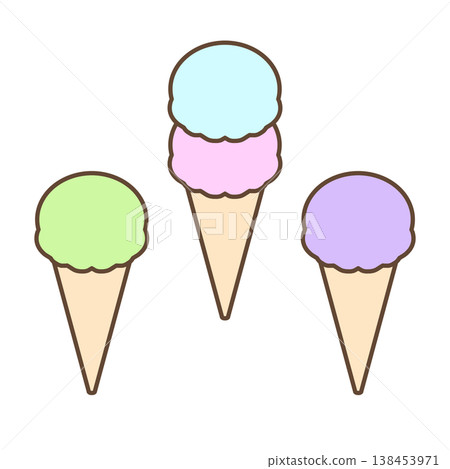 Ice cream ingredients (with outline) A Ice cream ingredients (with outline) A 138453971