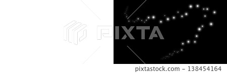 Sparkling star effect assets with transparent and black backgrounds 138454164