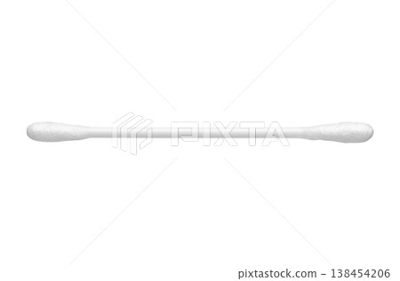 A cotton swab. Isolated on a white background. 138454206
