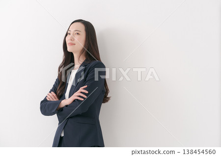 A woman with a suit that warms up A woman with a suit that warms up 138454560