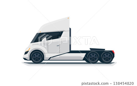 Modern Futuristic Isolated Semi Truck Modern Futuristic Isolated Semi Truck 138454820