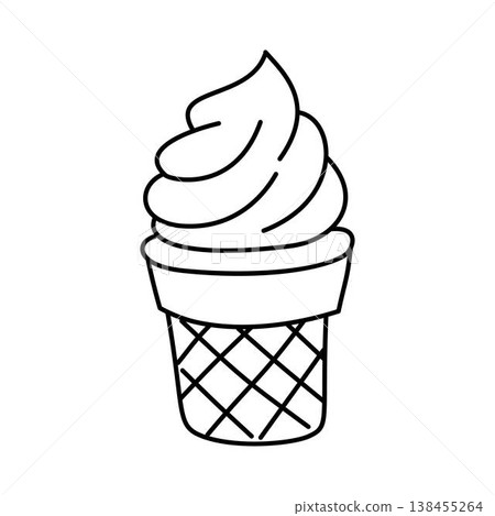 ice cream cone icon 138455264