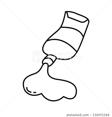 paint tube outline, paint color 138455268