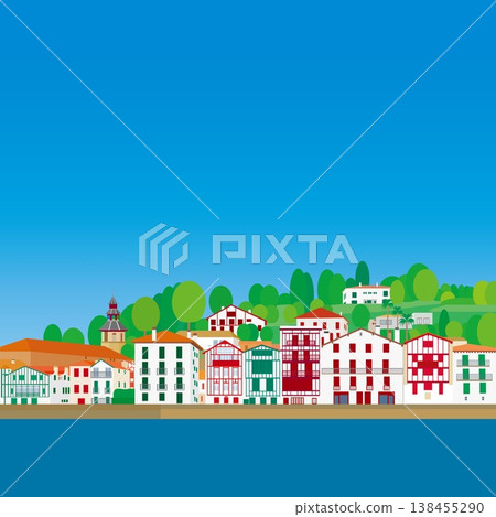Saint Jean de Luz, Basque Country, France, spring scenery 138455290