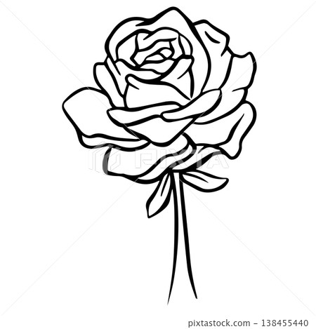 Rose Flower Head Floral Icon Clipart Vector Illustration Rose Flower Head Floral Icon Clipart Vector Illustration 138455440
