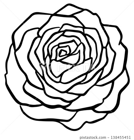 Rose Flower Head Floral Icon Clipart Vector Illustration Rose Flower Head Floral Icon Clipart Vector Illustration 138455451