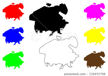 Vitoria-Gasteiz city (Kingdom of Spain) map vector illustration, scribble sketch Gasteiz, Vittoria or Vitoria map Vitoria-Gasteiz city (Kingdom of Spain) map vector illustration, scribble sketch Gasteiz, Vittoria or Vitoria map 138455799