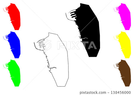 Tartus city (Syrian Arab Republic, Syria) map vector illustration, scribble sketch Tartous, Tortosa map 138456000