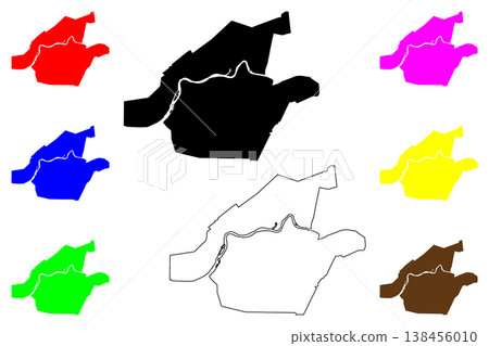 Khujand city (Republic of Tajikistan) map vector illustration, scribble sketch Khodjent, Leninabad map Khujand city (Republic of Tajikistan) map vector illustration, scribble sketch Khodjent, Leninabad map 138456010