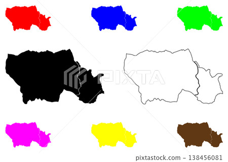Chiang Mai city (Kingdom of Thailand, Siam) map vector illustration, scribble sketch Chiang Mai map Chiang Mai city (Kingdom of Thailand, Siam) map vector illustration, scribble sketch Chiang Mai map 138456081