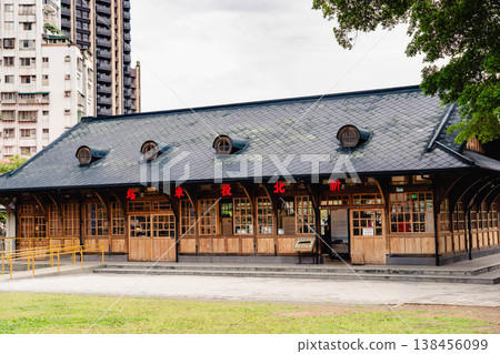 The restored station building and retro wooden architecture of Xinbeitou Station 138456099