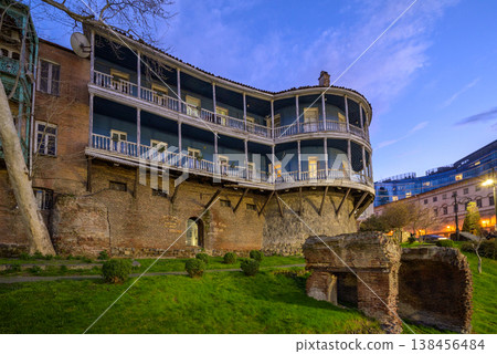 Architecture of Old city wall district of Tbilisi, the capital of Georgia 138456484