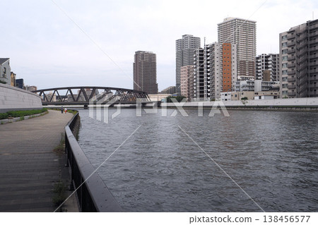 Sumida River near Senju Ohashi Bridge (Adachi Ward, Tokyo) Sumida River near Senju Ohashi Bridge (Adachi Ward, Tokyo) 138456577