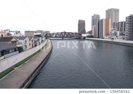 千住大橋附近的隅田川（東京都足立區） 138456581