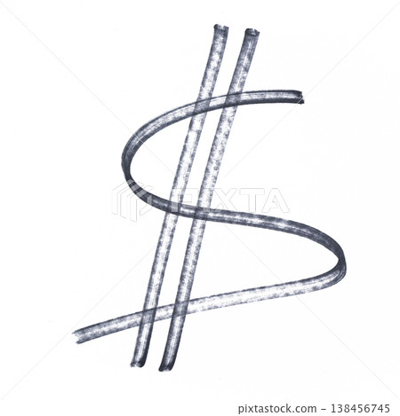 the US dollar currency symbol drawn with a black marker the US dollar currency symbol drawn with a black marker 138456745