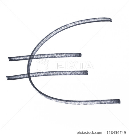 the Euro currency symbol drawn with a black marker the Euro currency symbol drawn with a black marker 138456749