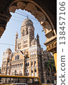 Exterior of the Brihanmumbai Municipal Corporation of Mumbai, Maharashtra, India. 138457106