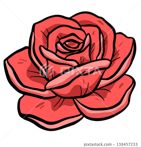 Rose Flower Head Floral Colour Icon Clipart Vector Illustration Rose Flower Head Floral Colour Icon Clipart Vector Illustration 138457233