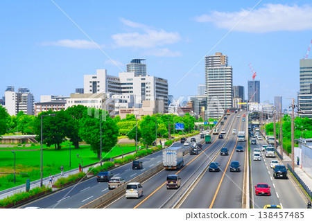 【大阪府】六月 - 街景與阪神高速公路 【大阪府】六月 - 街景與阪神高速公路 138457485