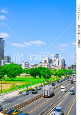 [Osaka Prefecture] June - Streetscape and Hanshin Expressway 138457490
