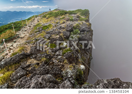 Clouds rising from the crater wall of Mt. Iou in the Yatsugatake mountain range. 138458104