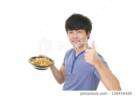 Men carrying cooking Men carrying cooking 138458489