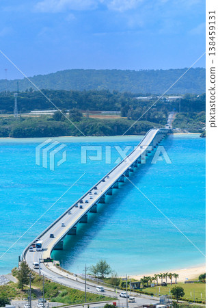 View of Kouri Bridge from Kouri Ocean Tower, Okinawa View of Kouri Bridge from Kouri Ocean Tower, Okinawa 138459131