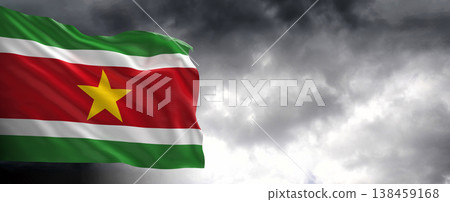 suriname, flag, sky 138459168