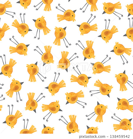 Seamless pattern with watercolor birds Seamless pattern with watercolor birds 138459542