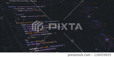 javascript web coding mixed media banner javascript web coding mixed media banner 138459935