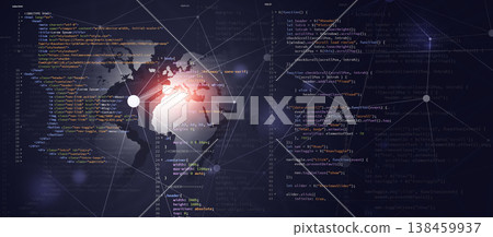 digital web computer coding language banner 138459937