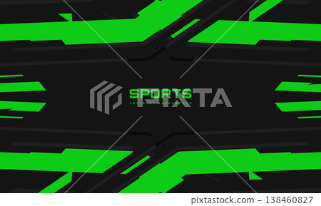 Modern futuristic abstract sports background with green and gray frames Modern futuristic abstract sports background with green and gray frames 138460827