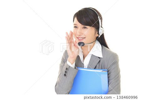 A female operator calling out A female operator calling out 138460996
