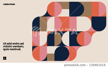 Simple layout with abstract geometric shapes. Simple layout with abstract geometric shapes. 138461018