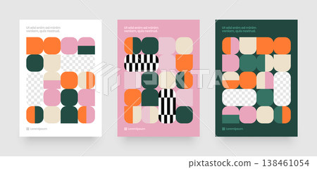 Simple layout with abstract geometric shapes. Simple layout with abstract geometric shapes. 138461054