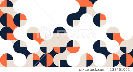 Simple layout with abstract geometric shapes. 138461061