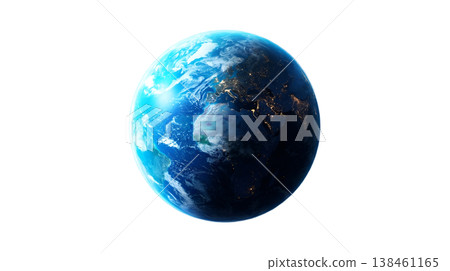 用於合成的地球透明背景向量圖。 用於合成的地球透明背景向量圖。 138461165