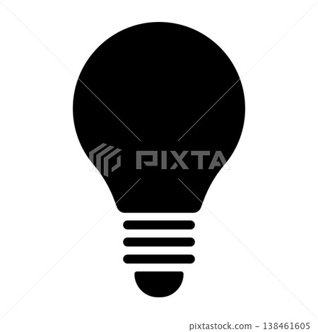 Simple light bulb icon illustration 001 Simple light bulb icon illustration 001 138461605