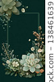 Luxurious Greenery Arrangement with Succulents and Small Flowers 138461639
