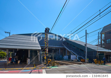 JR Inadazutsumi Station (new station building) North Exit, South Exit, and level crossing in Tama Ward, Kawasaki City, Kanagawa Prefecture 138461645