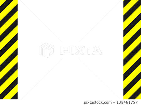 Simple yellow and black striped frame background Simple yellow and black striped frame background 138461757