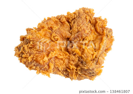 Fried chicken isolated on white background. Fried chicken isolated on white background. 138461807