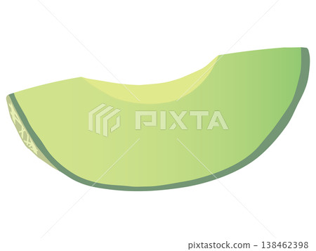 Melon, green flesh, no outline. 138462398