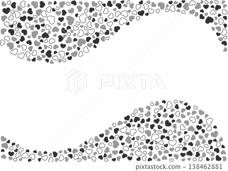 Heart pattern background Black and white 3 colors Border and solid color Heart Heart pattern background Black and white 3 colors Border and solid color Heart 138462881