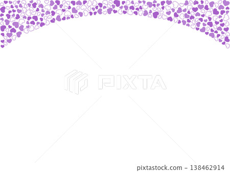Heart pattern background Purple 3 colors Border and solid color Heart 138462914