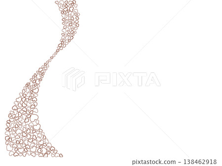 Heart pattern background, brown 3 colors, border heart 138462918
