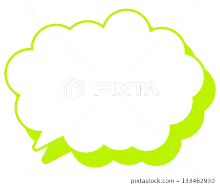 帶有圓形雲形的簡單彩色線條語音氣泡 138462930