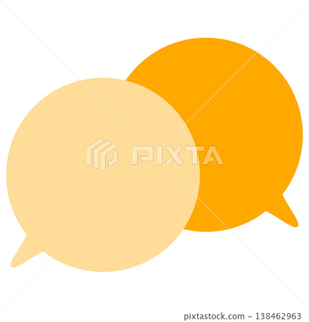 Simple color speech bubbles overlapping conversations 138462963
