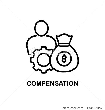 Compensation Icon Or Logo Isolated Vector Illustration 138463057